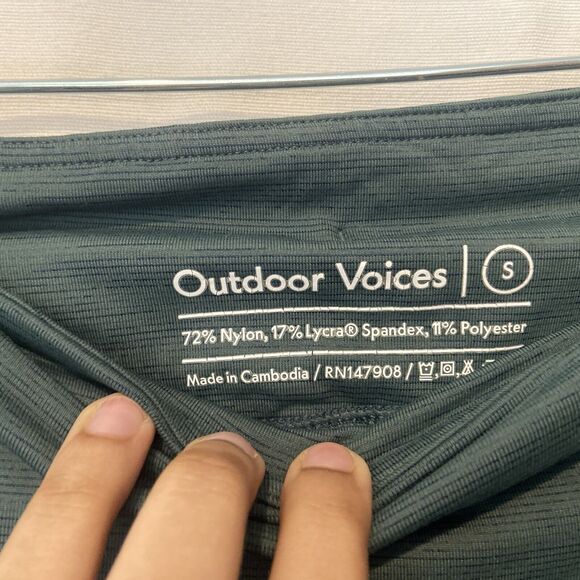 Outdoor Voices Flex Hunter Green Leggings Size Small - Picture 3 of 6